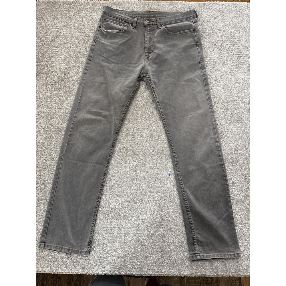 Levi's 505 Jeans Men's 34x32 Gray Wash Straight Leg Water Less
